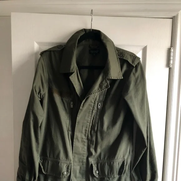 Olive Utility Jacket - Picture 2 of 7